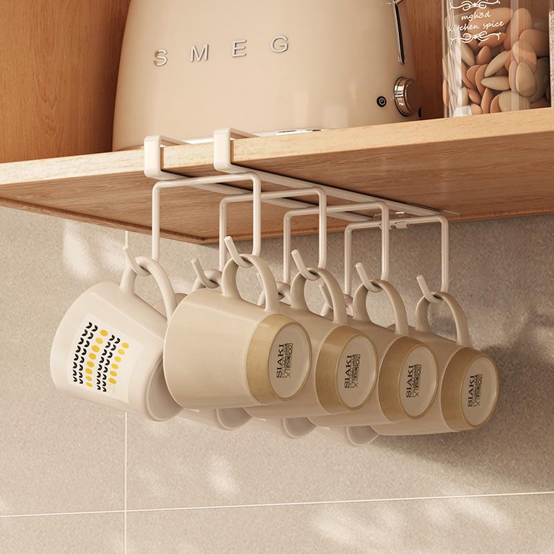 Wall-Mounted High-Grade Cup Storage Shelf: Coffee & Tea Cup Hanging Holder
