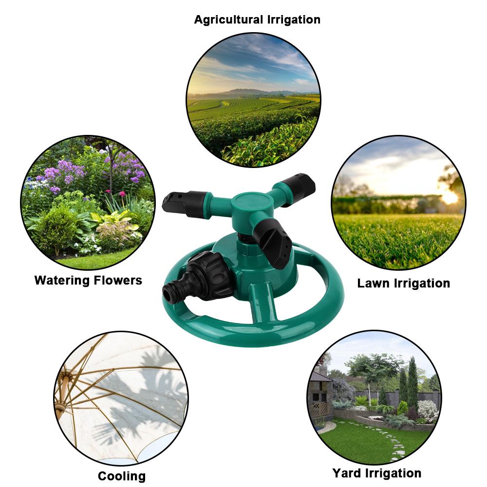 Irrigation System Garden Lawn Automatic Watering Garden Supplies Rotating Water Sprinkler 360 Degree Rotary Nozzle