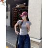 Woodpecker Women's Round Neck Cotton Blend Slim Fit T-Shirt
