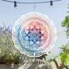 Colorful Mandala Wind Spinner – 2D Kinetic Christmas Decor, Gift for Women/Wife, Indoor & Outdoor Metal Wind Spinner, Thanksgiving & Holiday