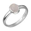 925 Silver Rings For Women Simple Vintage Handmade Adjustable Finger Wide Stone Ring Fashion Band Female Bijoux Gift
