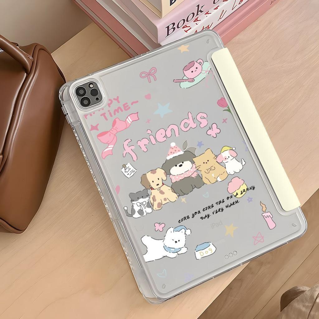 Little Dog Best Friend Y-shaped iPad A16 protective case, pro 11-inch, for 7th/8th/9th generation, air 6 tablet protective shell, prevents bending