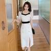 Women's skirt, new summer fashionable and elegant sexy slit pencil skirt, stylish slimming slip dress