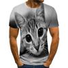 Streetwear T-shirt Stampa 3D Pugilato Creativo Divertente Gatto Carino Estate Uomo Girocollo Manica Corta Comoda Casual Personalità
