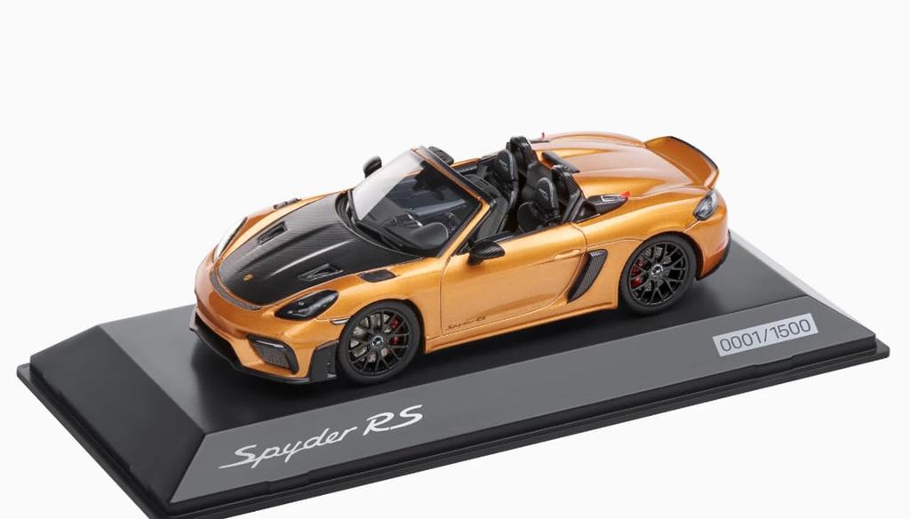 Dealer Model Porsche 718 Spyder RS 2024 Gold Metallic Spyder RS Mini Car 1/43 (982) [Item]