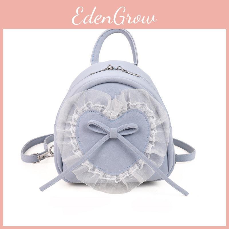 Sweet Doll And Bow Lace Decoration Student Mini Backpack Daily For