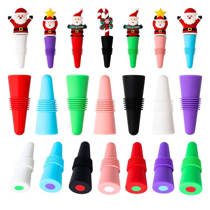 Eco-friendly Silicone Wine Bottle Stopper, Multi-color Options – Ideal Christmas Gift