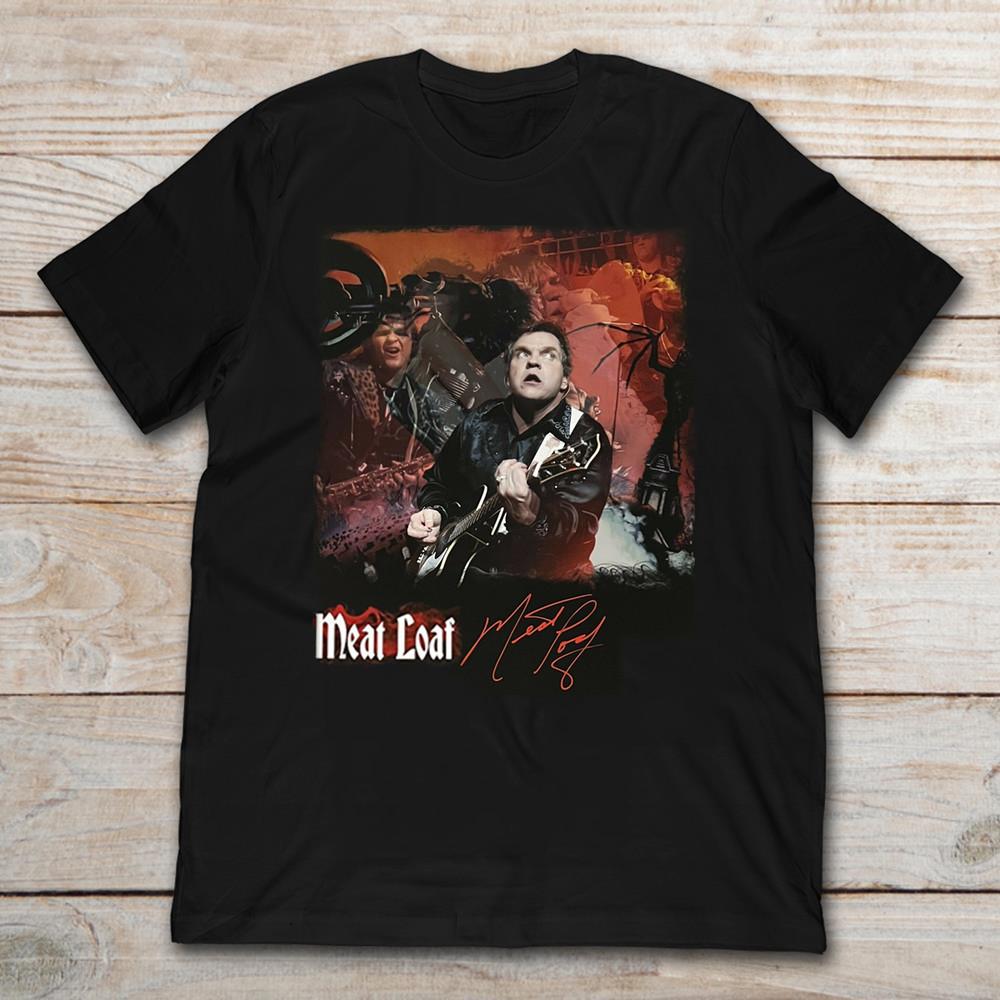 Bat Out of Hell Album Meat Loaf T Shirt Cotton Singned All Size S-4XL BSS146 Unisex T-Shirt XXXL