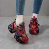 Nové univerzální výškově zvyšující dad shoes pro ženy, nové kožené sportovní a volnočasové boty na silné podrážce, prodyšné malé dámské boty