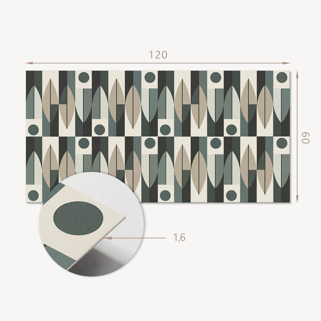 Dekor Ścienny Panel Pcv Ze Wzorem Do Pokoju 120X60 Cm Abstrakcyjny Wzór Geometryczny