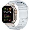 Customised Step-Style Solid Colour Silicone Sport Watch Band For Apple Watch 49mm/46mm/45mm/44mm, Adjustable Replacement Wrist Strap
