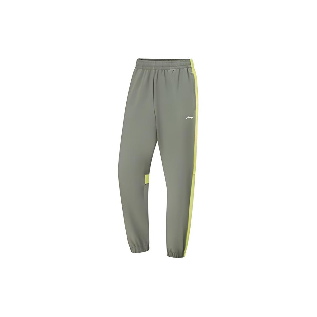 Li Ning Fitness Series Knitted Sweatpants Men's Snail Smoky Green AYKU061-3