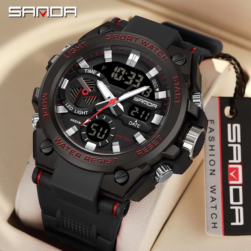 Sanda Waterproof Multifunction Student Sports Watch with Outdoor Features and Douyin Live Hot Design