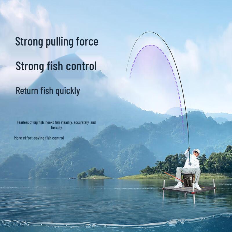 Iosn 5.5H Ultra-Light Carbon Fiber Telescopic Fishing Rod