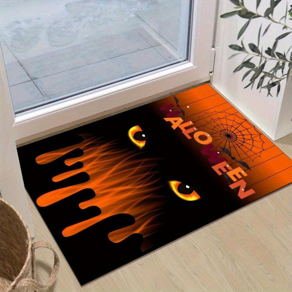 Halloween Pumpkin WELCOME Rug Living Room Bedroom Entry Gothic Witch Doormat Outdoor Anti-slip Floor Mat Sofa Foot Mat Kitchen