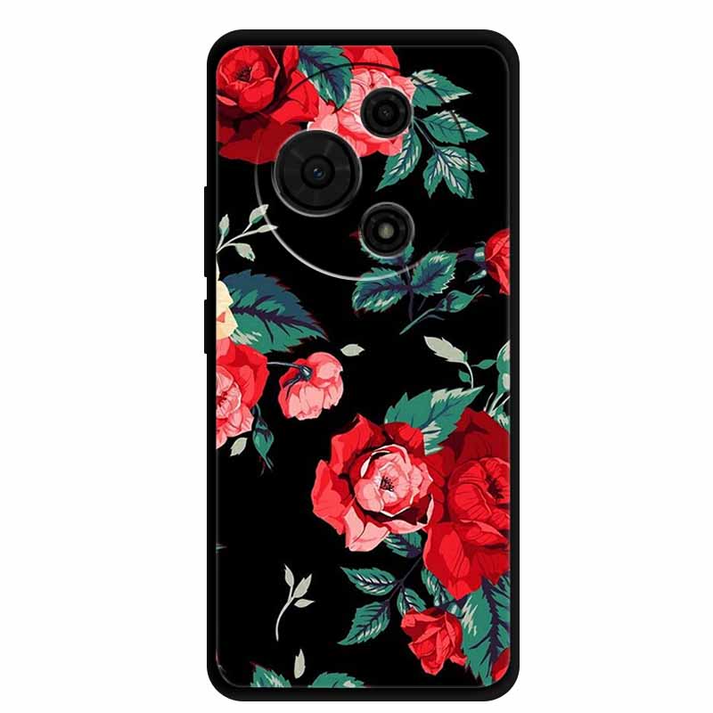 Für TCL 60 SE Hülle T517H Niedliche Cartoon Bunte Weiche TPU Silikon Rückseite für TCL 60 SE Hülle Schwarze Handyhülle Funda TCL60 SE