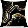 Black Geometric Gold Spots Pillow Cover Ultra Soft Polyester Material Living Room Sofa Back Car Pillow Cover Home Decoration