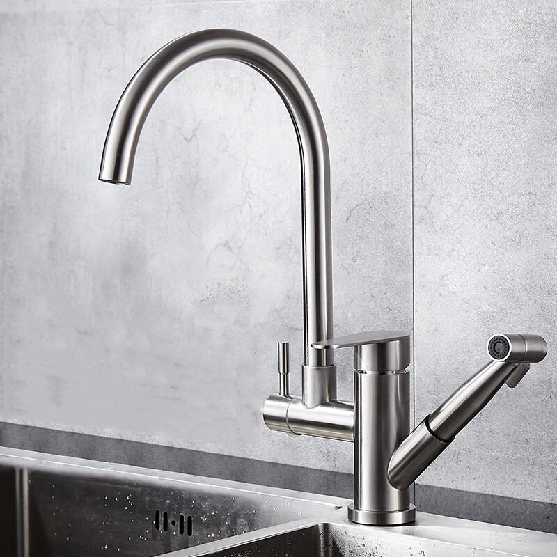 

Lilon 304 Stainless Steel Pull-Out Kitchen Faucet with Sprayer