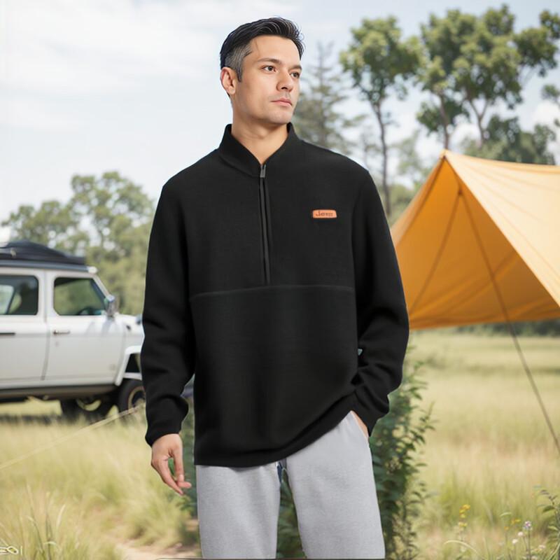 JEEP Men s Half-Zip Fleece Pullover L