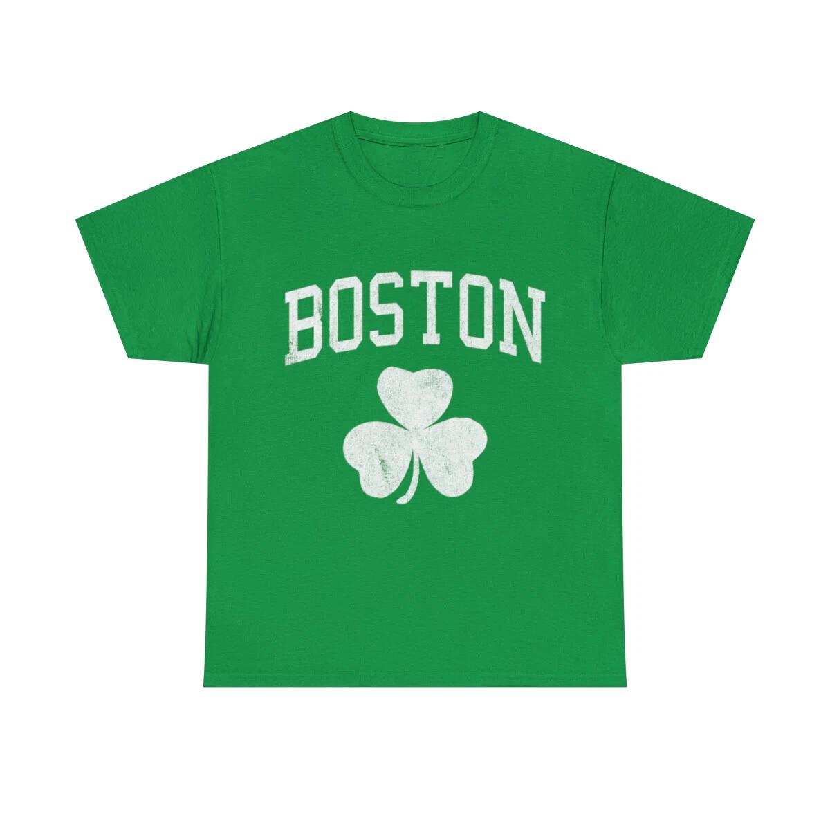 Boston Irish Shamrock Graphic Tee Shirt S