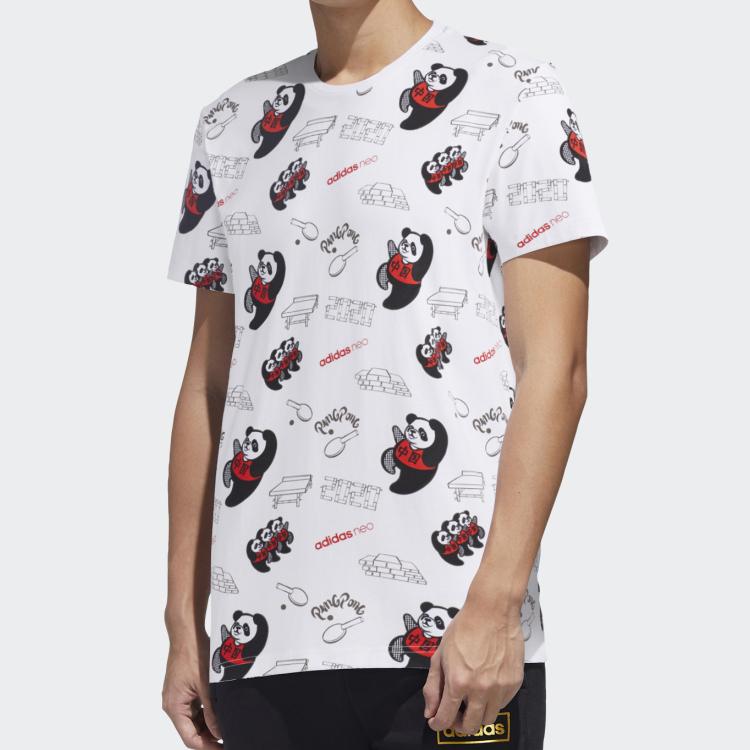 adidas Neo Casual Sports Straight-Leg T-Shirt Men Tops White GK1540