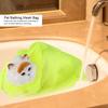 Cat Grooming Bathing Mesh Bag Pet Shower Washing Nails Cutting Ear Cleaning Tool (Yellow)