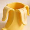 3D Printed Banana Shaped Pen Holder Compact Desk Organizer Storage Decoration for Brushes Stationery Beauty Tools