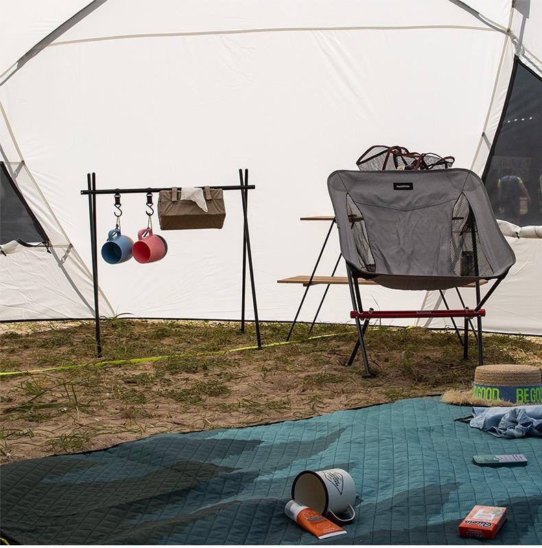 Folding Tripod Camping Rack for Clothes Drying & Travel Organization