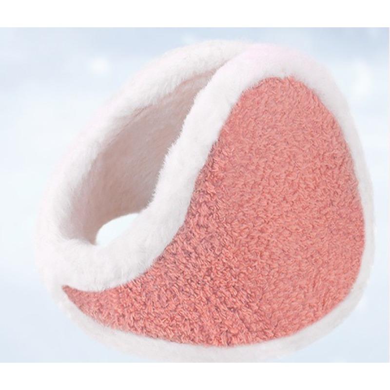 

Ear cushions for cold and warmth, men and women riding in winter, plush ear tips, thick ear bags, and ear protection рожевий