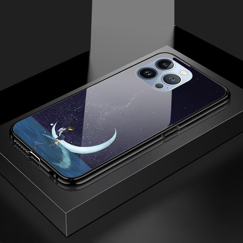 Tempered Glass Phone Case For OPPO Reno13 Reno14 Realme 11 12Pro 14 GTNeo6 C21Y C53 C75 OnePlus Nord2 NordCE3Lite Soft Edge Shockproof Smooth Shell