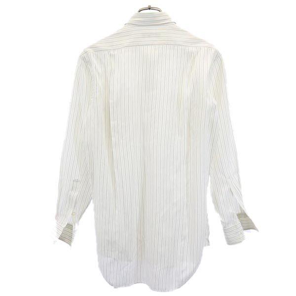 Celine Cămașă cu dungi cu mânecă lungă Alb broderie logo sistem Bărbați Folosit