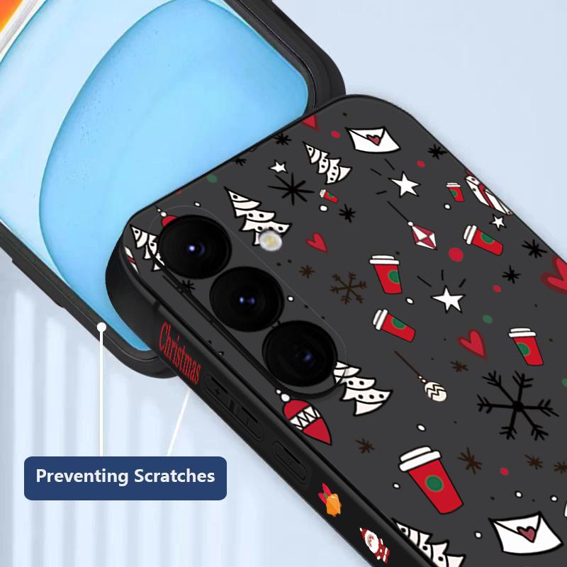 Christmas Gifts Pattern Case For Samsung Galaxy S25 Ultra S24 Plus S22 S23 S21 FE A15 A16 A17 A35 A36 A54 A55 A56 5G Funda Capa