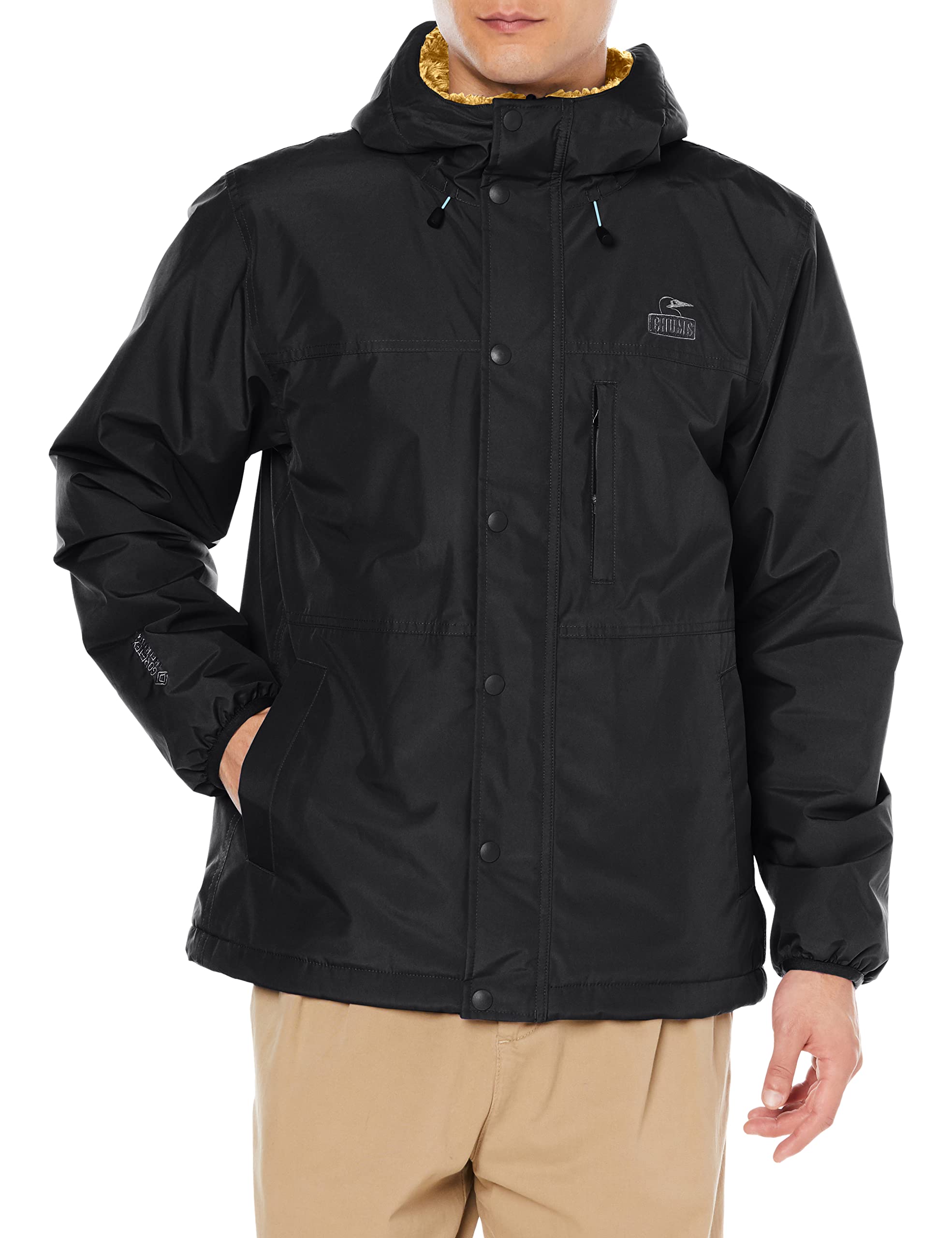 

Outdoor Jacket Elmo INFINIUM Reversible Hoodie XL [CHUMS] Men s Gore-Tex Black/Beige