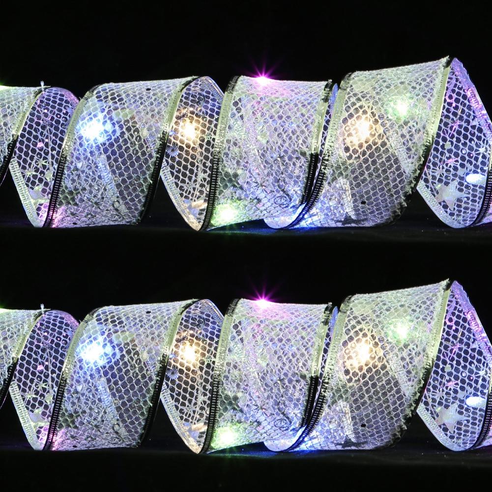 Jasné LED vánoční mašle pro sváteční domácí dekoraci a aranžmá