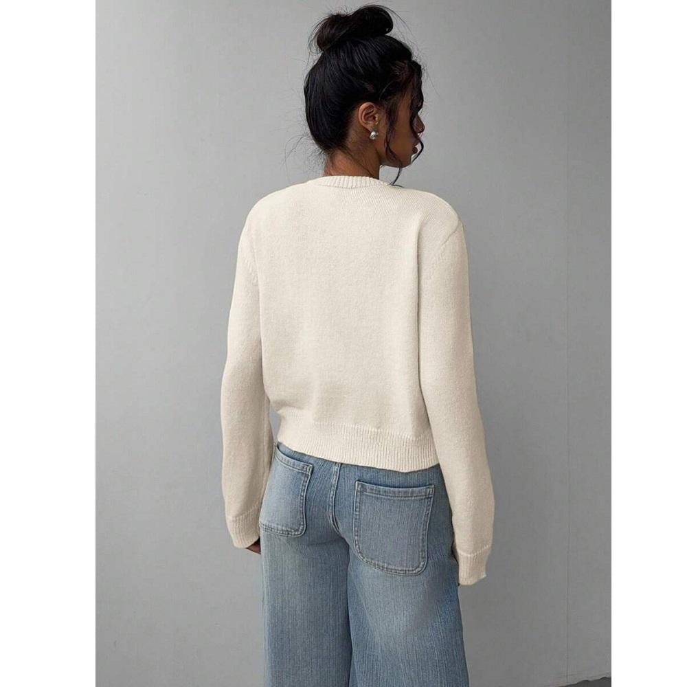 Dámské podzimní zimní pletené kardigany svetry dámské s dlouhým rukávem jednoradé svetry svrchní oděvy kabáty bundy