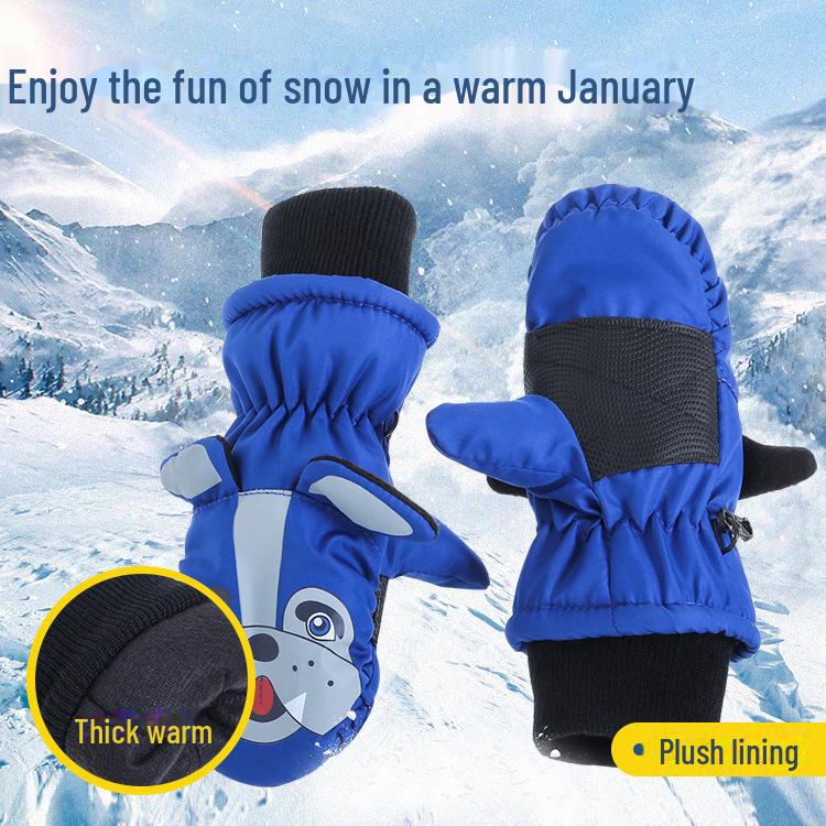 

Мужские и детские зимние велосипедные перчатки: Водонепроницаемый, теплый и с мультяшным дизайном для возраста 3-5 лет One size 2-5 years синий