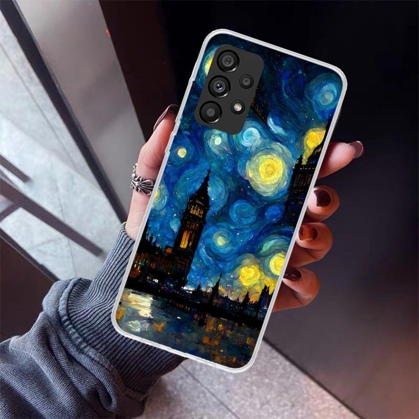 Starry Night Van Gogh Art Phone Case For Samsung Galaxy A12 A52S A42 A32 A22 A51 A50 Note 20 Ultra 10 S10 Plus A71 A70 A31 A30 A