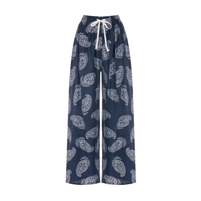 SELLY'S Soft Bohemian Elastic Waist Pants_I6B-Cpt030