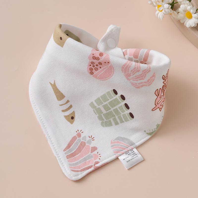 Super Soft Cotton Infant Bib & Neck Warmer - Anti-Spit Up, Autumn/Winter Triangle Scarf