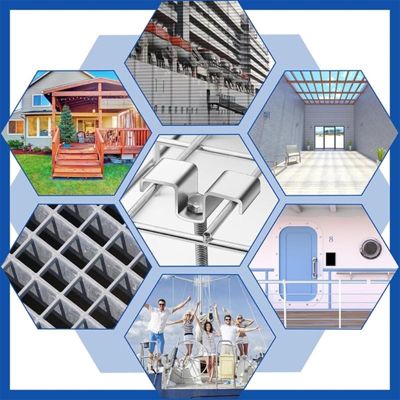 Quick Installation Grille Clamps Heavy Type Zincs Coated Grille Fixture Clip for Temporary Structures and Exhibition