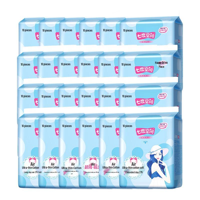 

Seven Degree Space Elegant Ultra-Thin Daily Sanitary Napkins, 275mm, 24 Packs