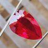 46 Ct Natural Mozambique Rich Red Ruby Pear Shape Certified Loose Gemstone