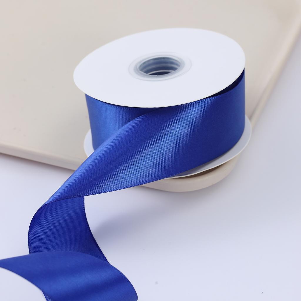 Stock 1.5 Inch 25Y Single Face pink Silk Ribbon Solid Color Polyester Satin Ribbon for Garment Accessory Gift Package