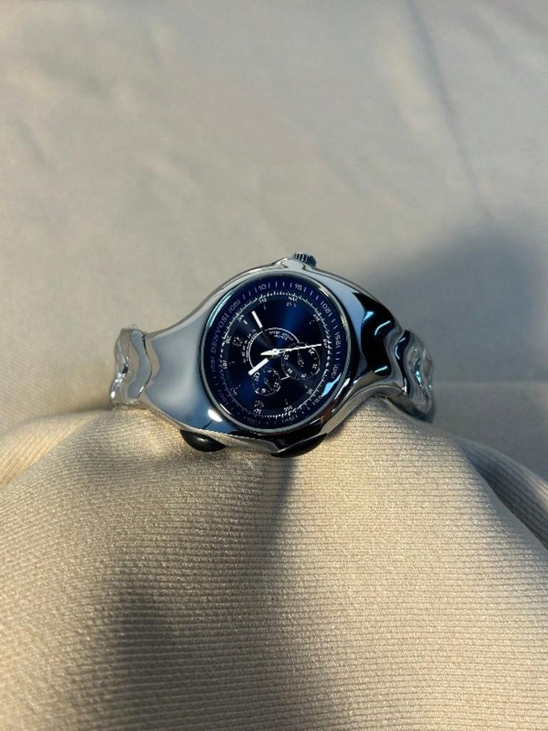 1pc men's irregular y2k non mechanical watch twisted retro fashion quartz watch