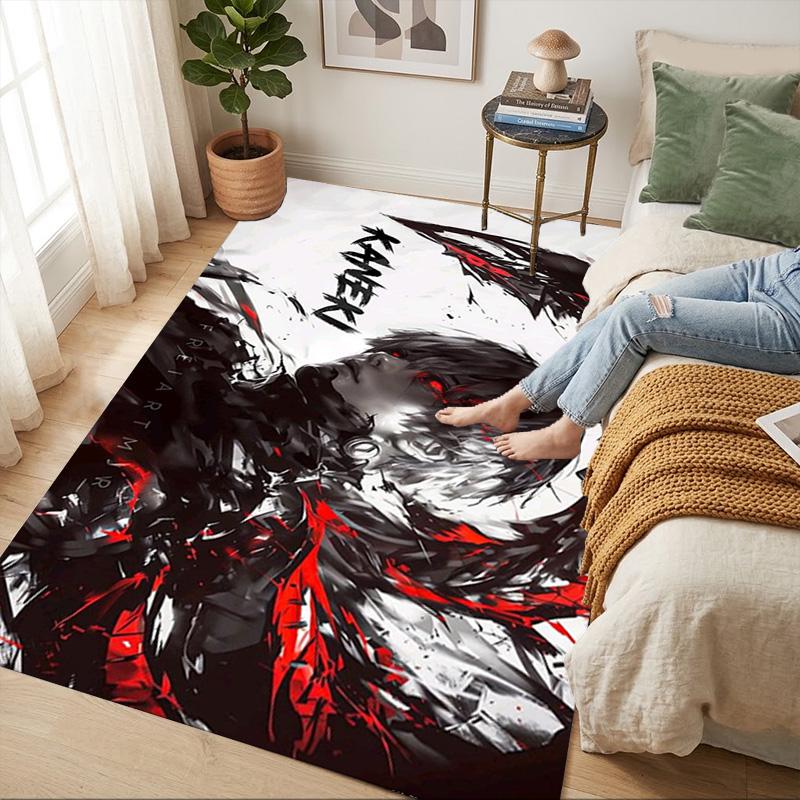 Kaneki Artwork Living Room Nonslip Area Rug Soft Carpet For Bedroom Game Playroom Sofa Office Home Decor Doormat Christmas Gift C9291053