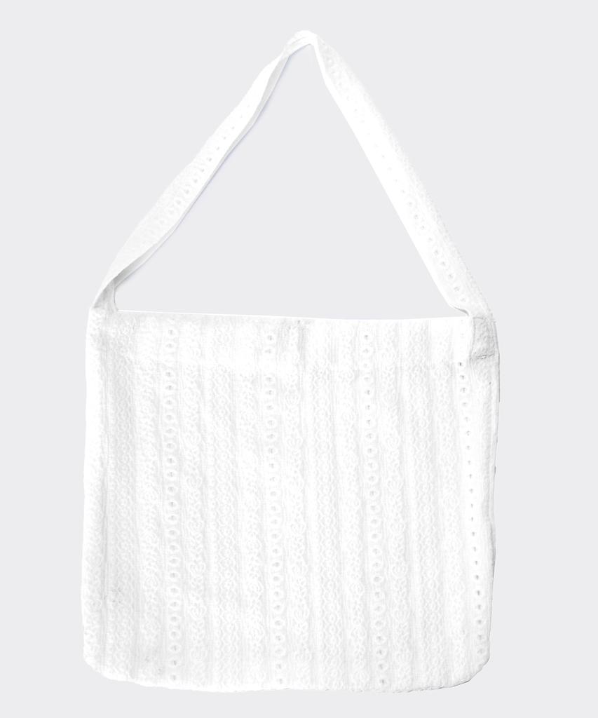 Aox Lace Shoulder Bag White