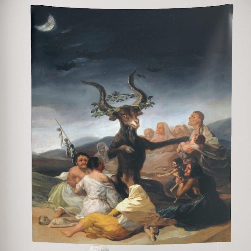 Tapestry Gothic Vintage Witches Sabbath Art 75x100