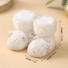 Bow Beads Knitted Christmas Boots Built-in Hanging Loop Boot-Shaped Ornament  Box Embellishment
