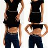 Women's European & American Style Metal Round Buckle Belt - Versatile Adjustable Waist Chain for Dresses & Suits