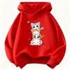 Children Hoody Cute Cat Graphic Kids Hoodie Long Sleeve Sweatshirt Cartoon Animal Boys Girls Clothes Kawaii Kitten Tops